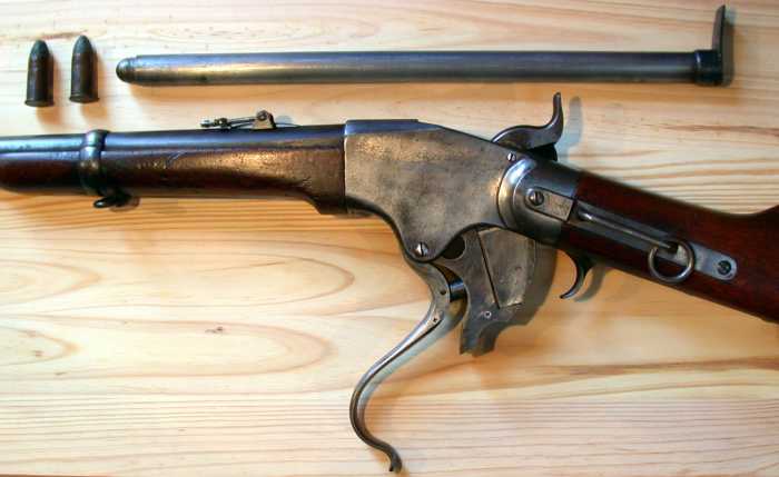 A revolutionary weapon the Spencer Carbine we the first repeating rifle used by any army during the Civil War.