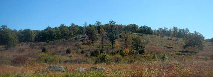 The "Devils Den" Little Round Top an area where some of the bloodiest fighting took place on the 2nd day of battle at Gettysburg. It became a snipers paradise.