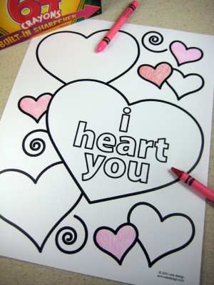 Free coloring sheets you will want to print out for a sweet February holiday. You can find them at Erin Vale Design.