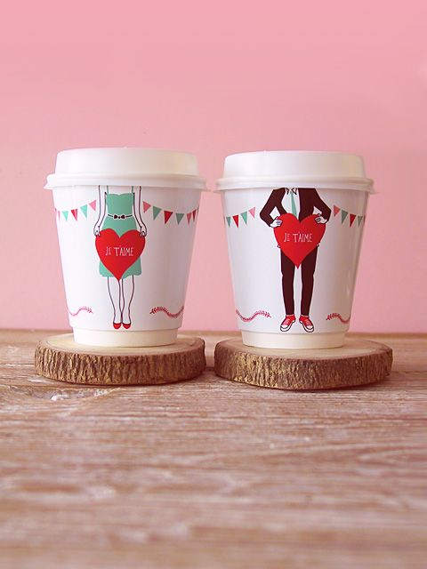 These coffee cup wrappers will send that special person an I Love You message in a sweet and unique way.