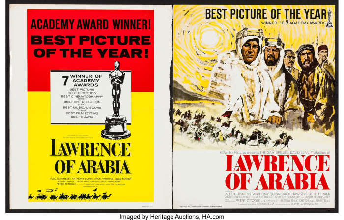 At the 35th Academy Awards, Lawrence of Arabia won seven Oscars, including Best Picture, Best Director, and Best Music Score.