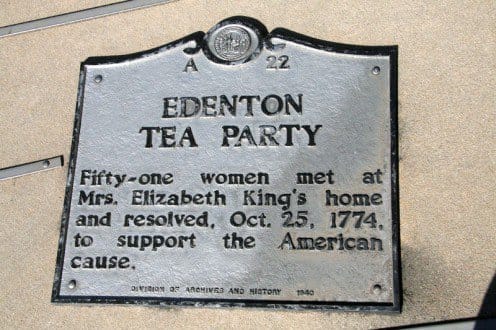 American Revolutionary War: Plaque Commemorating the Edenton Tea Party