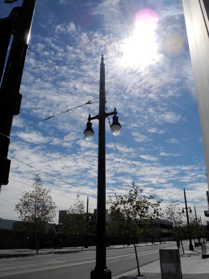 Presiden't Day 2011. Notice the key punch hole type clouds in the background. This is a typical HAARP activation cloud structure.