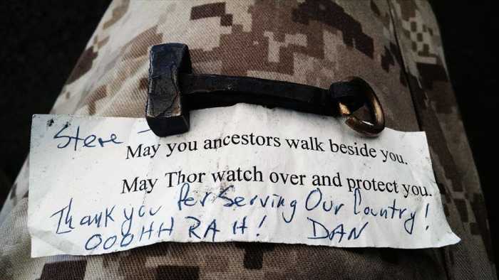 This pendant was made for a modern day soldier, to protect them in battle when they serve their country.