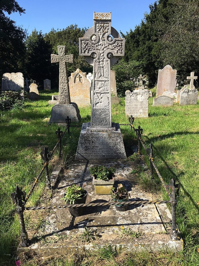 The grave of Dante Gabriel Rossetti in the churchyard of All Saints, Birchington-on-Sea