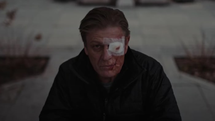This is just the after math of what happens to poor Sean Bean here... he only wishes this was one of the movies his character died in.