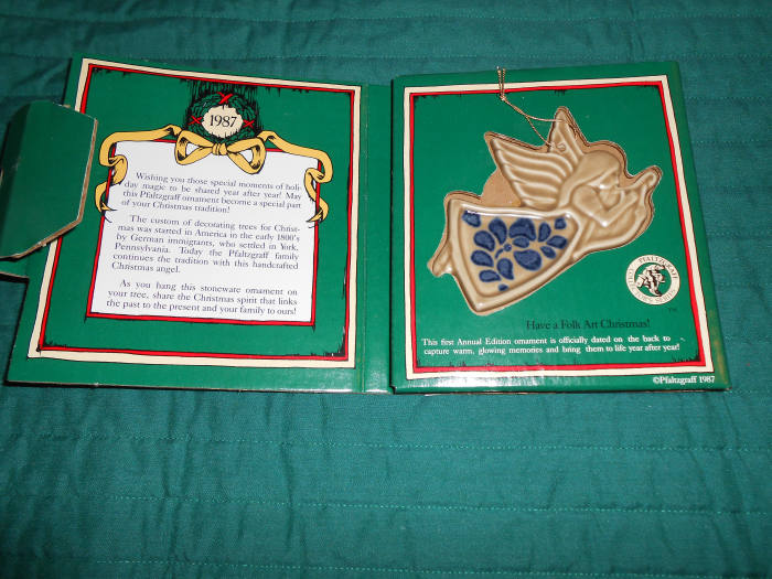 This brand new Pfalzgraff Christmas ornament was mine that I never used. It was given to me as a gift, and it sold on eBay for $15.71.