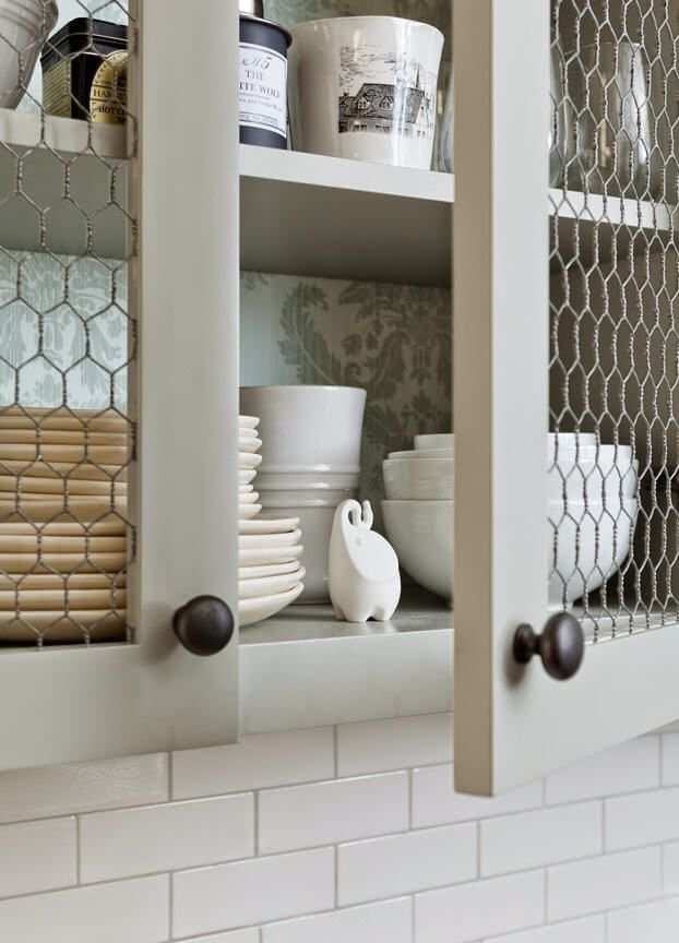 How to put chicken wire in a cabinet door. Chicken wire fronts on kitchen cabinets. Use the claw to remove the panel of the cabinet door from the frame.