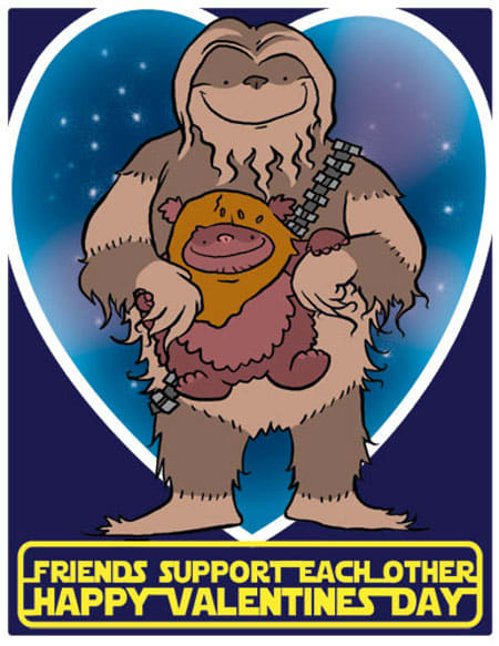 This is just one of the many great Star Wars Valentine's Day cards you can print out from geekologie.