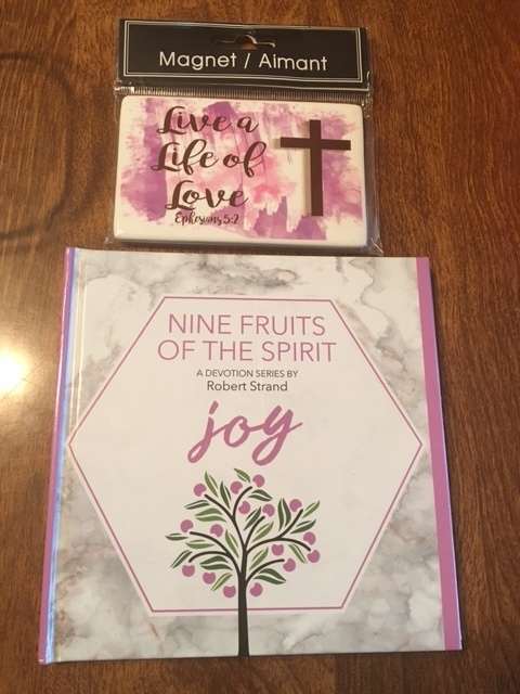 I found these neat devotionals on the fruits of the Holy Spirit that I thought would go perfectly into these goodie bags!