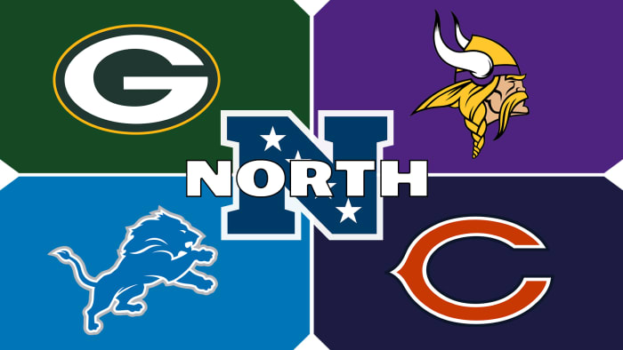 The NFC North consists of the Green Bay Packers, Minnesota Vikings, Chicago Bears, and Detroit Lions.