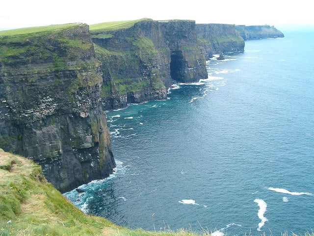 The name of the cliffs is derived from the Irish words 'Aillte an Mhothair' , which means "cliffs of the ruin."