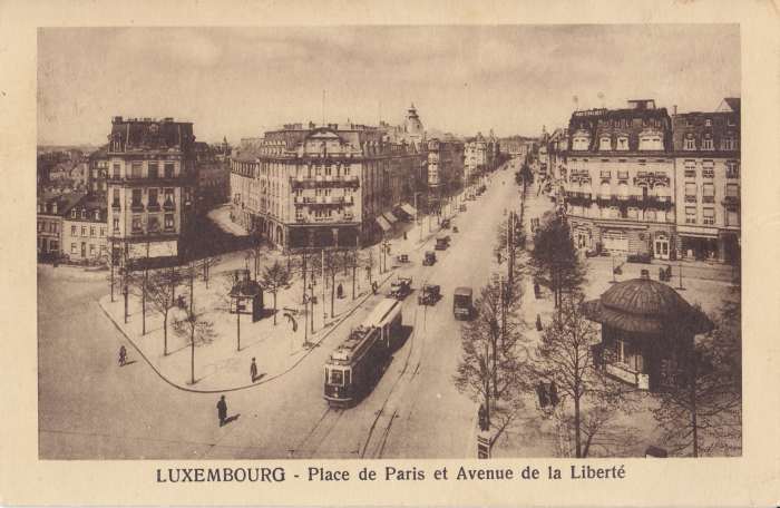 LUXEMBOURG - Place de Paris and Avenue de la Liberté, before 11 August 1936