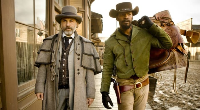 Foxx (right) may be the star but Waltz (left) is outstanding as the eccentric mentor Dr King Schultz.
