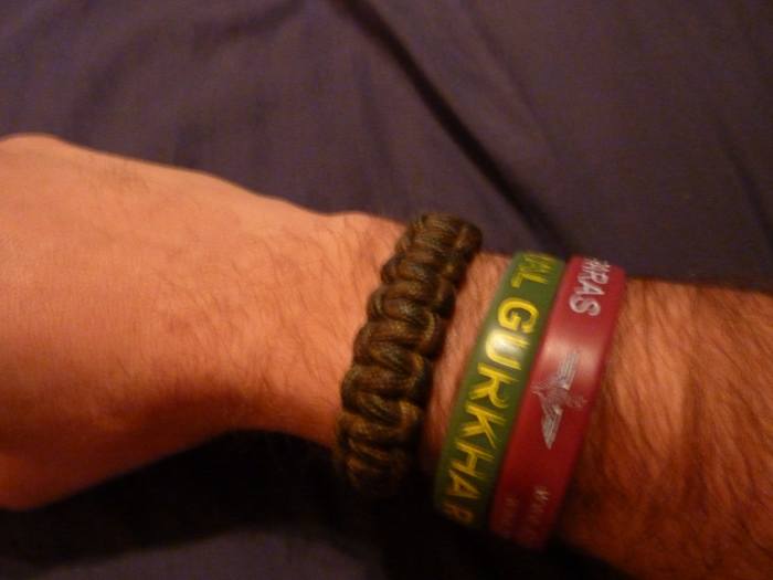 You can either buy or make your own paracord bracelet. This way you have a good 6ft or more of cord on you at all times