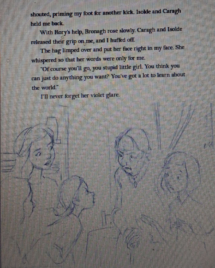 Albie and her sisters as girls at the orphanage after their parents were killed in the war before going to the island