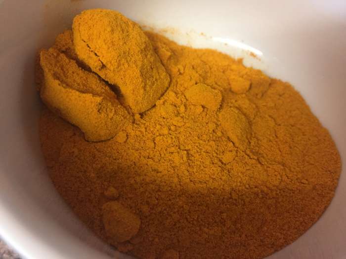 Ground turmeric comes from the root of the plant