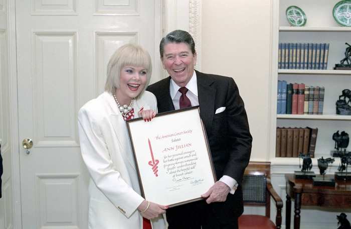 Ann Jillian with President Ronald Reagan