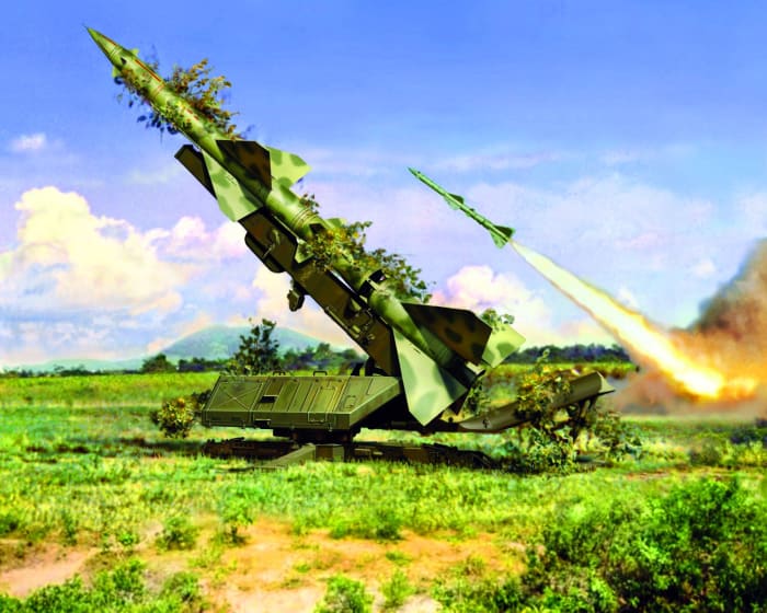 Surface to Air Missile (SAM) launch in North Vietnam by the 236 SAM regiment 1972. SAM missiles would account for over one-third of the American planes shot down in the Vietnam War.
