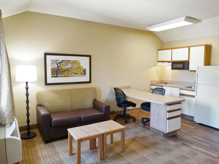 Consider an Extended Stay Hotel or a Weekly Rental (*note I Do Not Mean "Extended Stay America" brand of hotels)