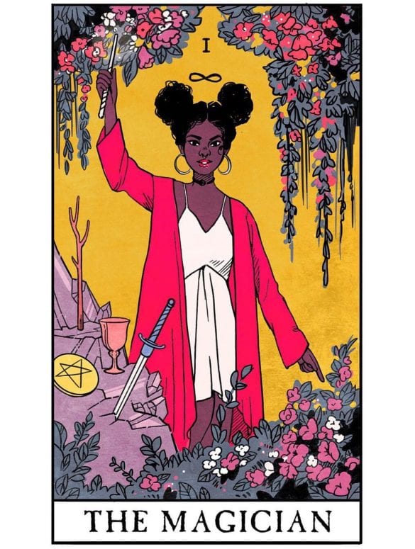 The Magician card seeks to give clarity to the Fool. This card awakens people to their journey. It has the power to show more.