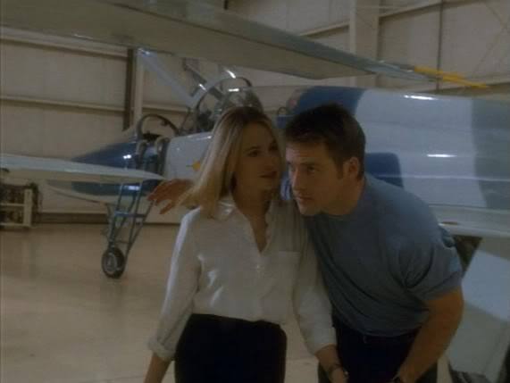 Sharing a light hearted moment before Los Angeles bakes are Jennifer (Josie Bissett) and Racer (Ben Browder)