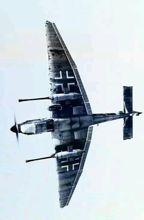 The underside of the JU-87 tank buster a view its victims would see just before their destruction.
