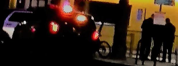 At the bus stop watching STOPS!!! live and uncut. He was just riding and you could tell, the man on the bike knew he was about to get pulled over.He was arrested maybe he committed a crime or got pulled just to get his name checked.