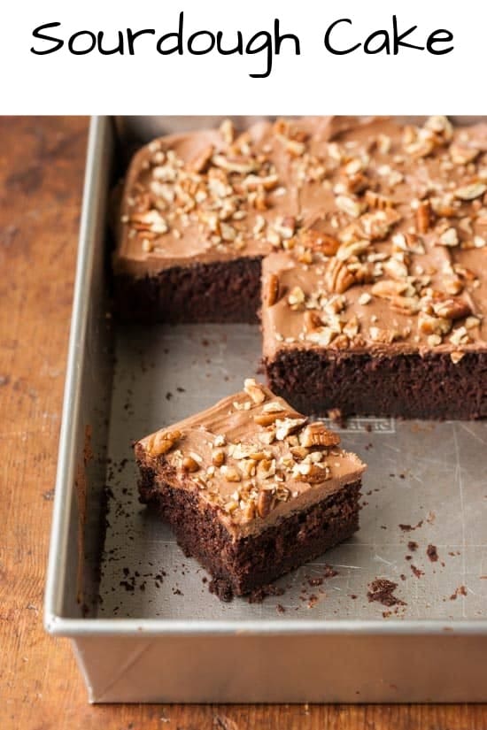 You don't just have to use sourdough for bread. You can also use it for desserts. Try making a chocolate cake with it.