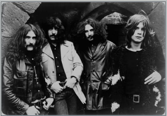 Ozzy Osbourne (right) with Black Sabbath in 1970.
