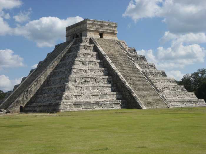 El Castillo, the Mayan Pyramid with 365 Steps to Match Number of Days in a Year.-- Val Karas