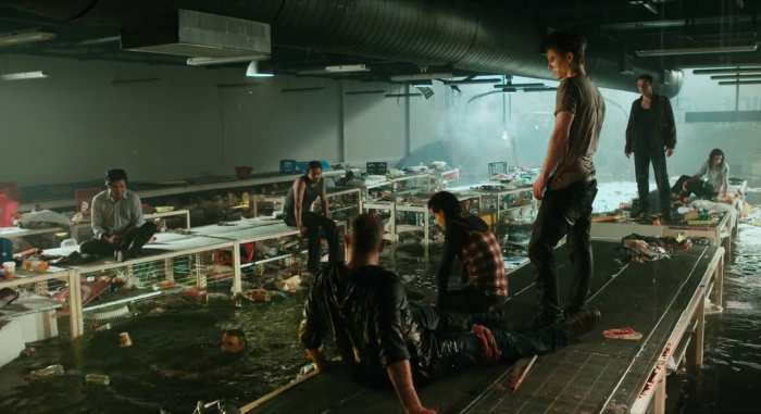 After an earthquake and tsunami, a motley group of survivors try to escape from their underground tomb