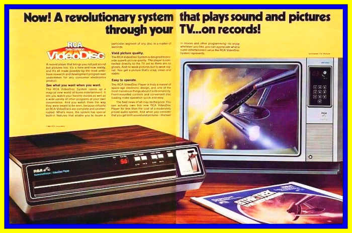 A new revolutionary system created by RCA. Now sight and sound can be played on your television from a record disc developed by RCA.