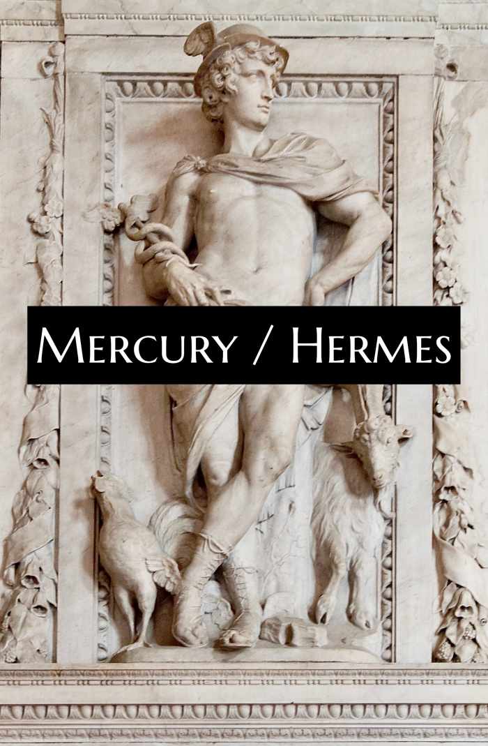 Mercury was borrowed from the Greek Hermes. The archetype itself is hard to trace back. It may be as old as some myths in Mesopotamia.