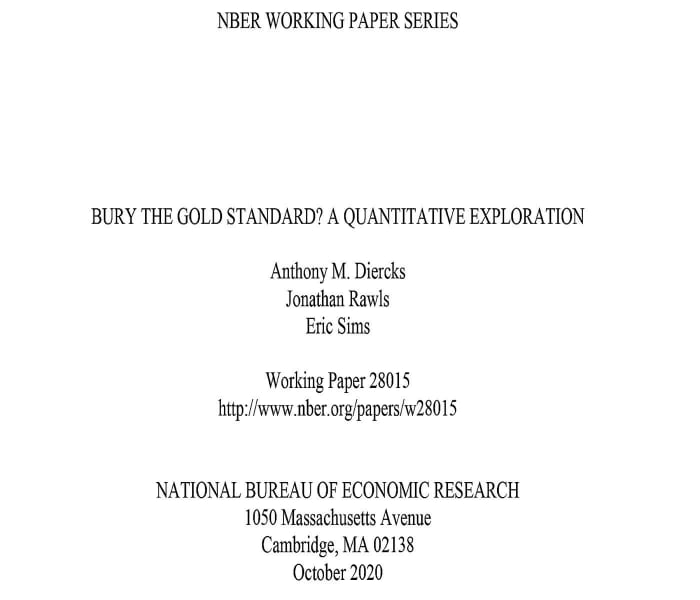 Excerpt from study by Anthony M, Diercks, Jonathan Rawls and Eric Sims, three economists on the Gold Standard.