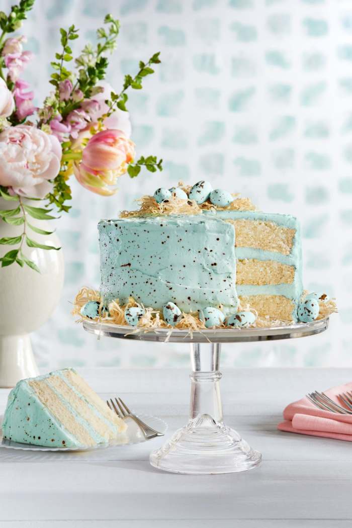 No one will be able to resist this speckled malted coconut cake. It's beautiful to look at and also delicious to eat.