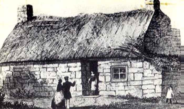 "Be it e'er so humble..." Home for James Cook and his siblings was this thatched cottage near the Stokesley road. His father James Snr would be given the task of Baififf for Squire Skottowe at Airyholm Farm above Great Ayton ('Canny Yatton')