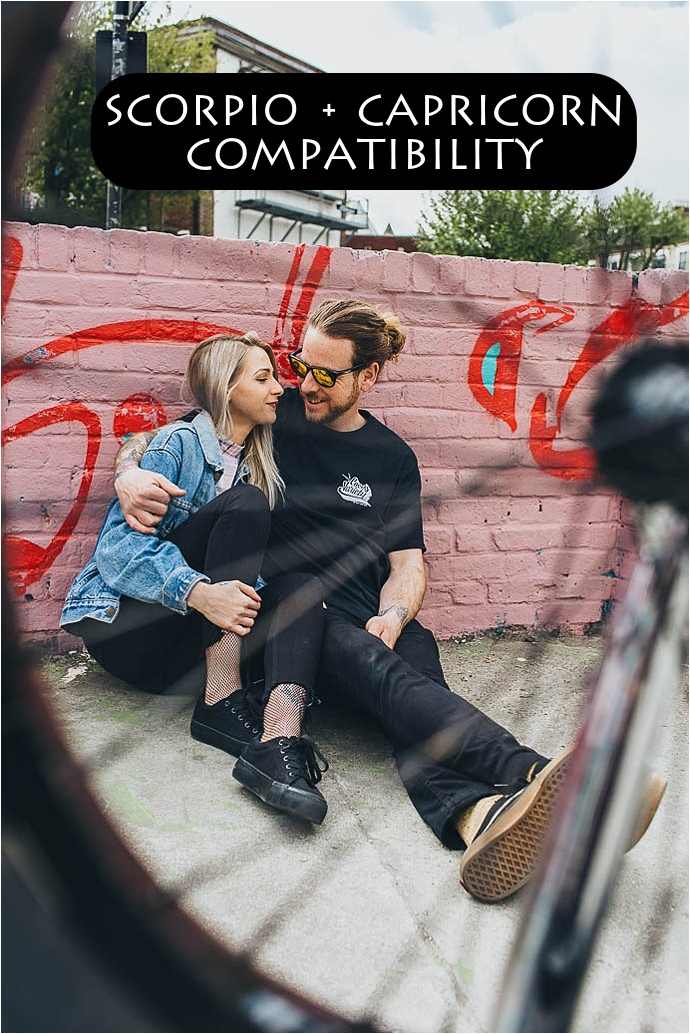 Scorpio and Capricorn are both protective of each other. They act as guardians of each other. They both care a great deal about loyalty, spending time together, and like smaller social circles. Each partner knows how to support the other.