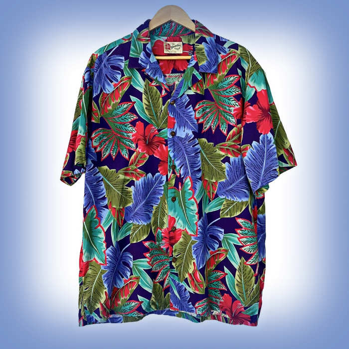Hilo Hattie Colorful Men's 2XL Cotton Short Sleeve Hawaiian Shirt Floral Palm Leaf … An amazing Floral Print Short Sleeve shirt.