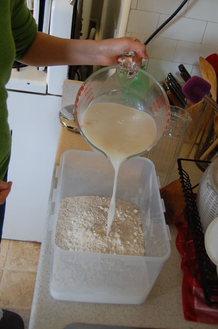 Use a clear container. This makes it easier to see the dough rising without uncovering it all the time.