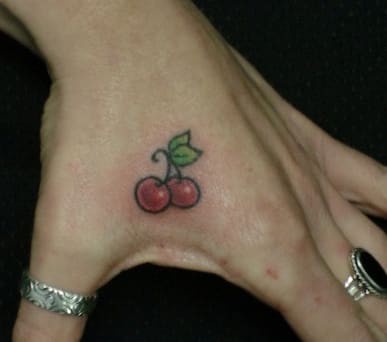 Is anything sweeter then a cherry? But will this look so cool when this person is 70?