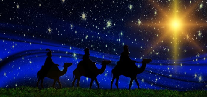December Magic: The Three Wise Men follow the Star of Bethlehem to find the newborn infant king.