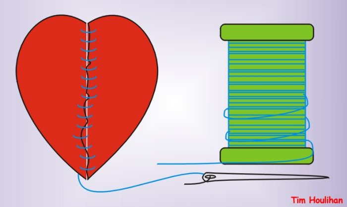 Mending My Broken Heart by Tim Houlihan from Wikimedia: http://commons.wikimedia.org/wiki/File:Mending_my_broken_heart.JPG