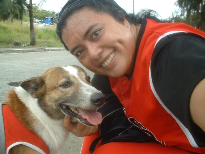 Taken in 2008, during one of our daily dog-walking activities to help him build up his strength.