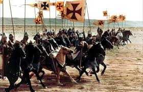 The crusader cavalry, ready for battle. All this came to nothing, it was just an idealistic religious dream of those times.