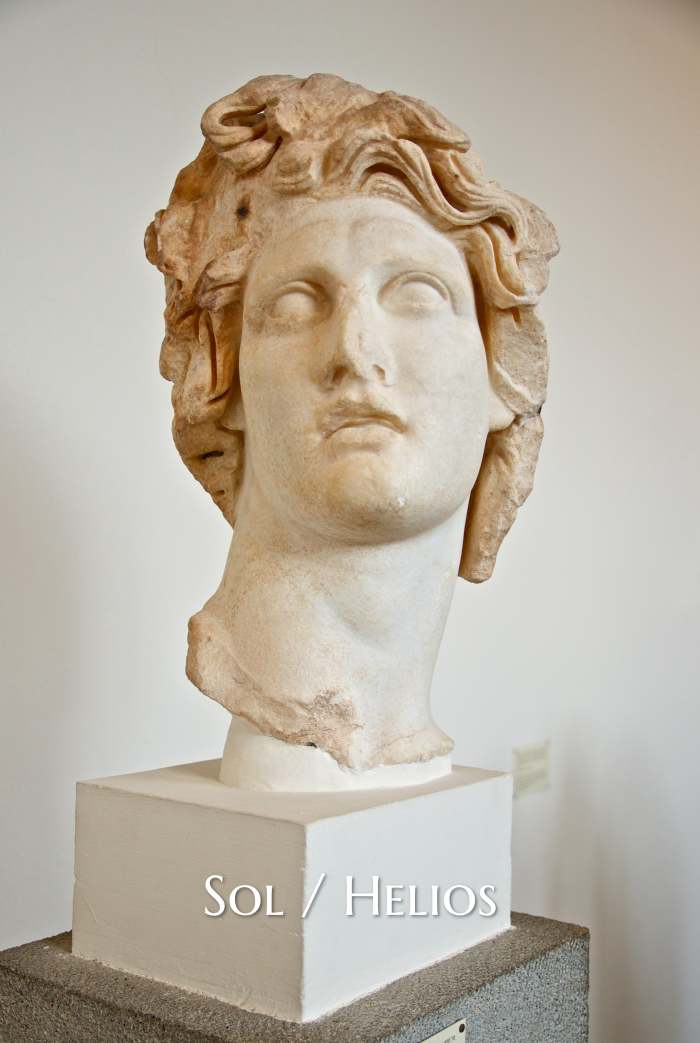 Sol was the Roman god that personified the Sun. Helios was the Greek version. The god was considered a minor deity overall, though a religion that rivaled Christianity did rise in relation to Sol worship.