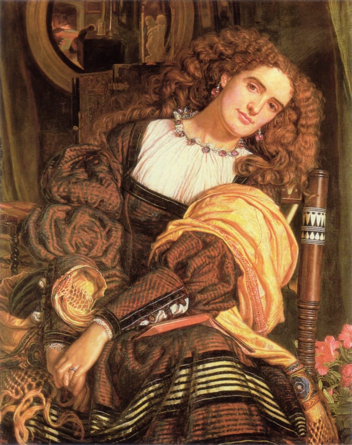Portrait of Annie Miller - Il Dolce far Niente - 1859 by William Holman Hunt