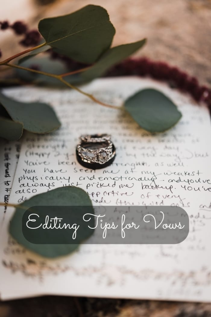 You want to give yourself enough time to write your vows so that you have enough time to edit them. If you wait too long, it'll be hard to get them just right.
