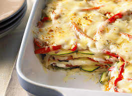 There are lots of dishes that we use lost of cheese to make them, this shown here look like lasagne, to make lasagne you need several ingredients, but you need also a lot of cheese like mozzarella cheese and other cheeses as well, and it is yummy.