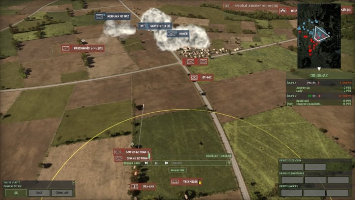 Prams shooting enemy infantry as they enter the town: units like it are deadly and worth their weight in gold on Mud Fight.